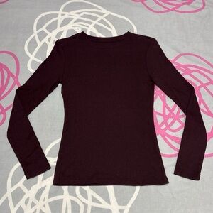 A New Day Dark Brown Long Sleeve Top